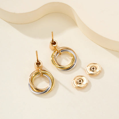 [LUXE] TRINITY ON DIAMOND  EARRINGS