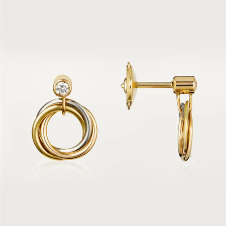 [LUXE] TRINITY ON DIAMOND  EARRINGS