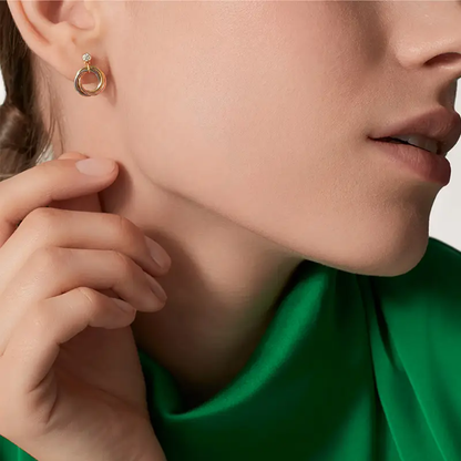 [LUXE] TRINITY ON DIAMOND  EARRINGS