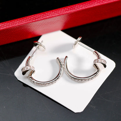 [LUXE] JUSTE FULL DIAMOND SMALL EARRINGS