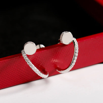 [LUXE] JUSTE FULL DIAMOND SMALL EARRINGS