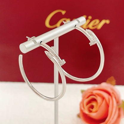 [LUXE] JUSTE HALF DIAMOND LARGE EARRINGS