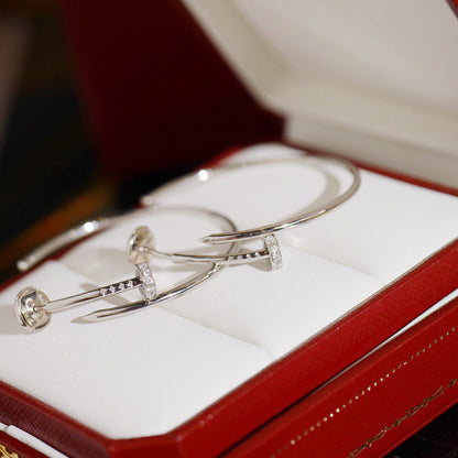 [LUXE] JUSTE HALF DIAMOND LARGE EARRINGS