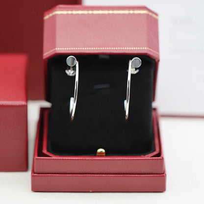 [LUXE] JUSTE HALF DIAMOND LARGE EARRINGS
