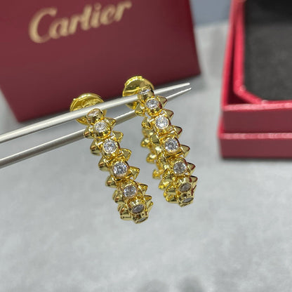 [LUXE] CLASH FULL DIAMOND MEDIUM EARRINGS