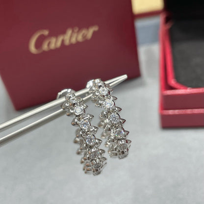 [LUXE] CLASH FULL DIAMOND MEDIUM EARRINGS