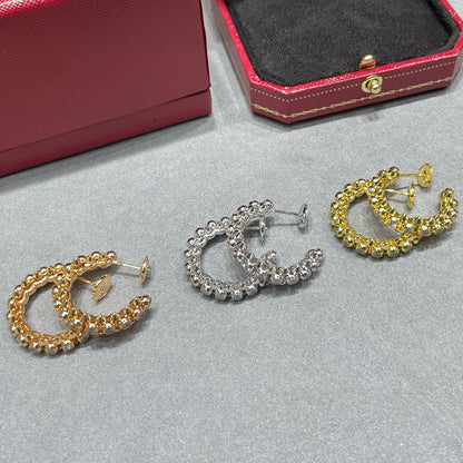 [LUXE] CLASH FULL DIAMOND MEDIUM EARRINGS