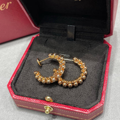 [LUXE] CLASH FULL DIAMOND MEDIUM EARRINGS