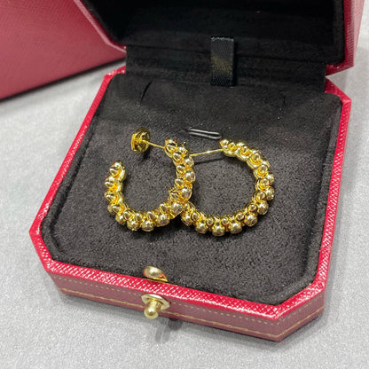 [LUXE] CLASH FULL DIAMOND MEDIUM EARRINGS