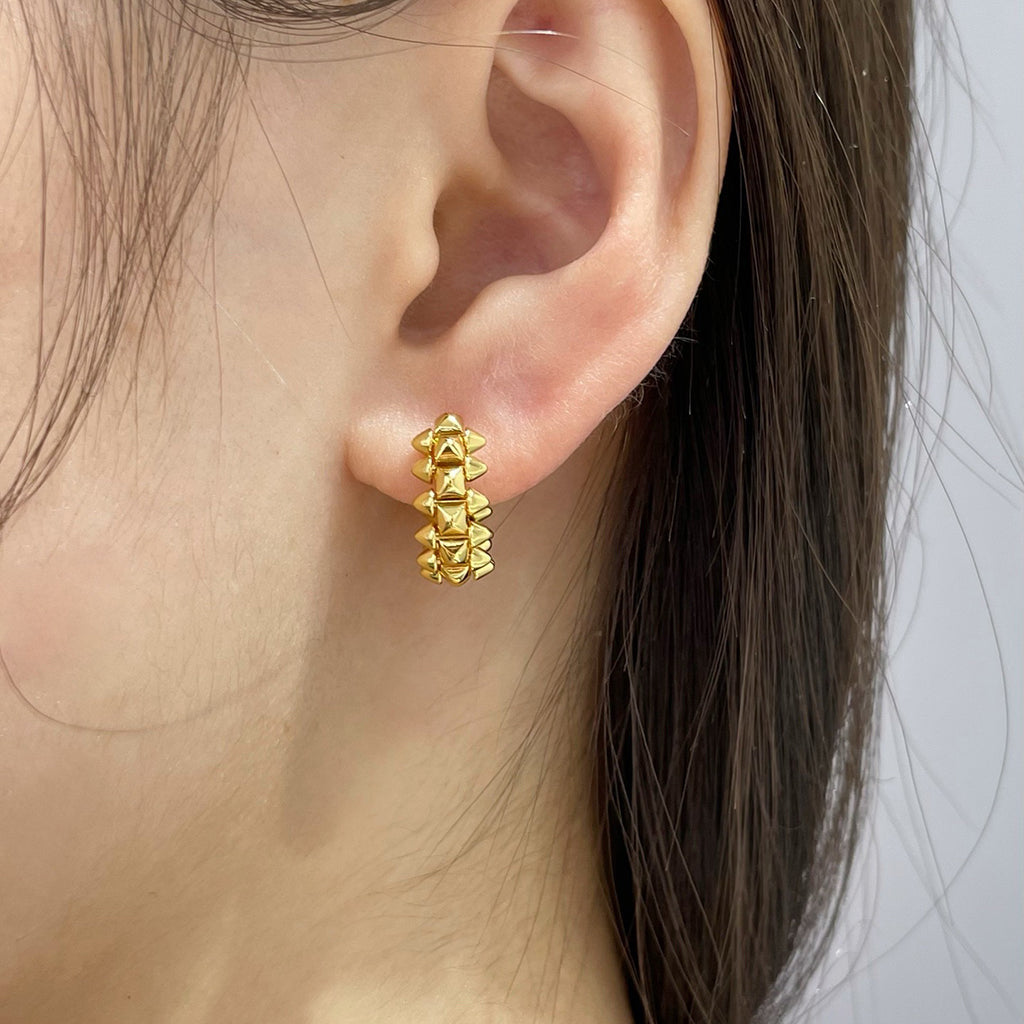 [LUXE] CLASH MINI HOOP EARRINGS