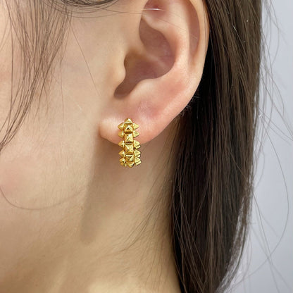 [LUXE] CLASH MINI HOOP EARRINGS