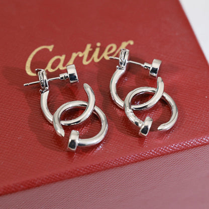 [LUXE] JUSTE NO DIAMOND DOUBLE EARRINGS