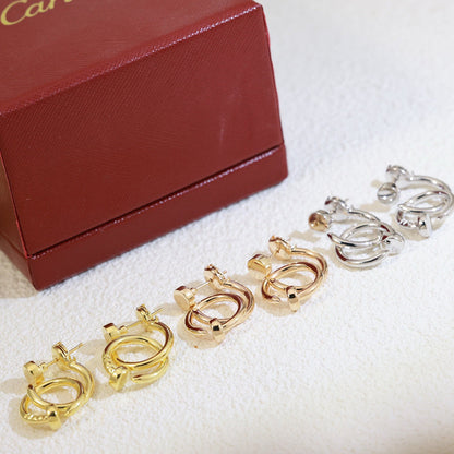 [LUXE] JUSTE NO DIAMOND DOUBLE EARRINGS