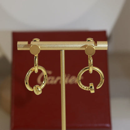 [LUXE] JUSTE NO DIAMOND DOUBLE EARRINGS