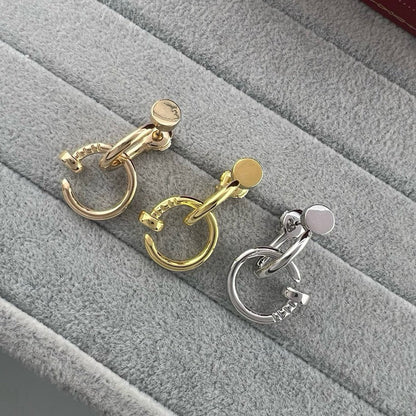 [LUXE] JUSTE NO DIAMOND DOUBLE EARRINGS