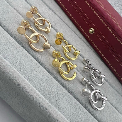 [LUXE] JUSTE NO DIAMOND DOUBLE EARRINGS
