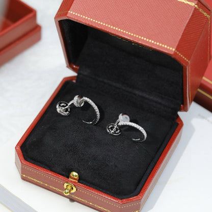 [LUXE] JUSTE FULL DIAMOND DOUBLE EARRINGS
