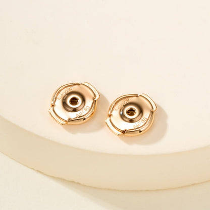 [LUXE] JUSTE HALF DIAMOND DOUBLE EARRINGS