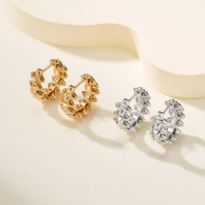 [LUXE] CLASH MINI HOOP EARRINGS