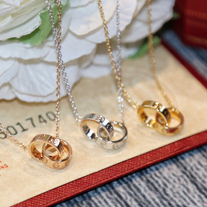 [LUXE] LOVE DOUBLE RING NECKLACE
