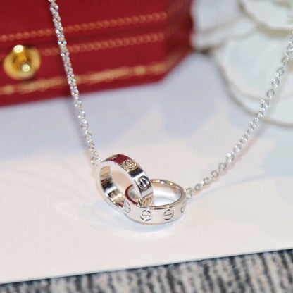 [LUXE] LOVE DOUBLE RING NECKLACE