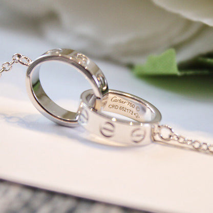 [LUXE] LOVE DOUBLE RING NECKLACE