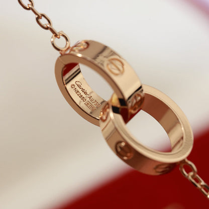 [LUXE] LOVE DOUBLE RING NECKLACE