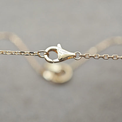 [LUXE] LOVE DOUBLE RING HALF DIAMOND NECKLACE