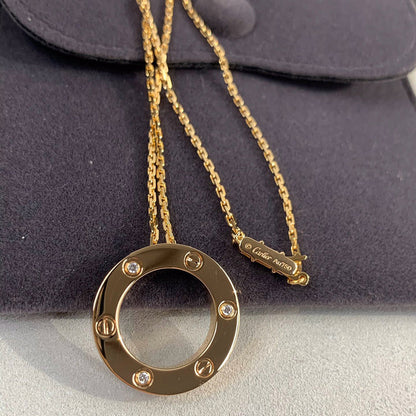 [LUXE] LOVE NECKLACE 16MM 3 DIAMONDS