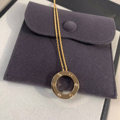 [LUXE] LOVE NECKLACE 16MM 3 DIAMONDS