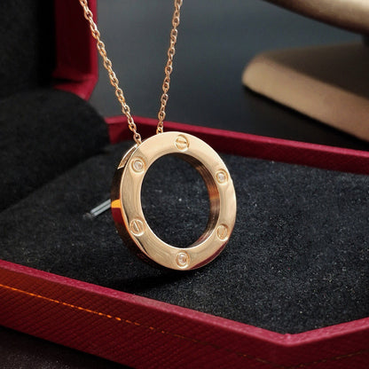 [LUXE] LOVE NECKLACE 16MM 3 DIAMONDS