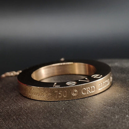 [LUXE] LOVE NECKLACE 16MM 3 DIAMONDS