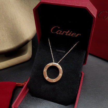 [LUXE] LOVE NECKLACE 16MM 3 DIAMONDS