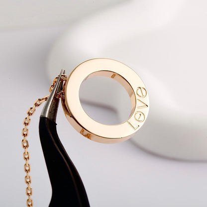 [LUXE] LOVE NECKLACE 16MM  FULL DIAMOND