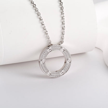 [LUXE] LOVE NECKLACE 16MM  FULL DIAMOND