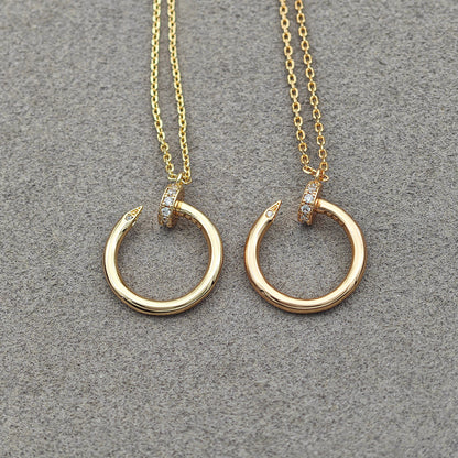 [LUXE] JUSTE NECKLACE HALF DIAMOND