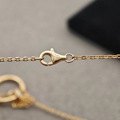 [LUXE] JUSTE NECKLACE HALF DIAMOND