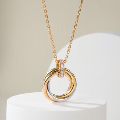 [LUXE] TRINITY MEDIUM  DIAMONDS NECKLACE