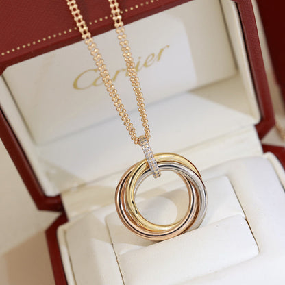 [LUXE] TRINITY MEDIUM  DIAMONDS NECKLACE