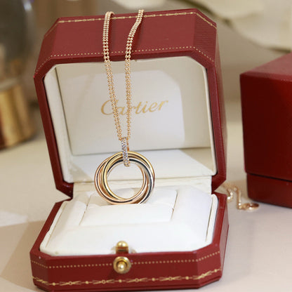 [LUXE] TRINITY MEDIUM  DIAMONDS NECKLACE
