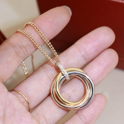 [LUXE] TRINITY MEDIUM  DIAMONDS NECKLACE