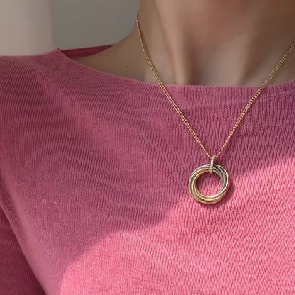 [LUXE] TRINITY MEDIUM  DIAMONDS NECKLACE