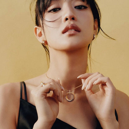 [LUXE] TRINITY MEDIUM  DIAMONDS NECKLACE