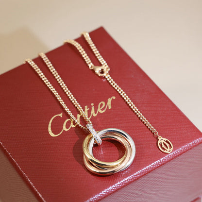 [LUXE] TRINITY MEDIUM  DIAMONDS NECKLACE