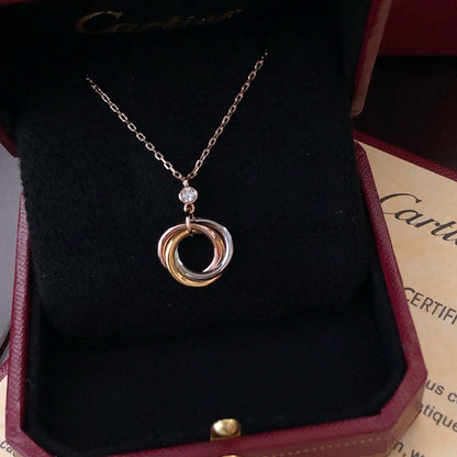 [LUXE] TRINITY  NECKLACE 1 DIAMOND