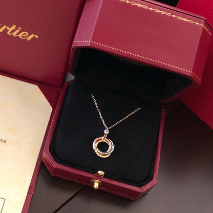 [LUXE] TRINITY  NECKLACE 1 DIAMOND