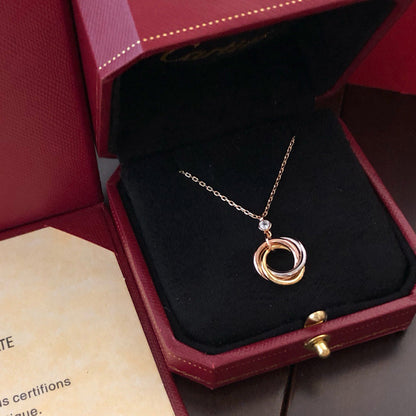 [LUXE] TRINITY  NECKLACE 1 DIAMOND