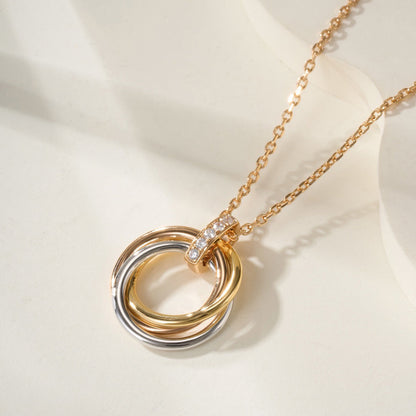 [LUXE] TRINITY MEDIUM  DIAMONDS NECKLACE