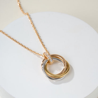 [LUXE] TRINITY MEDIUM  DIAMONDS NECKLACE