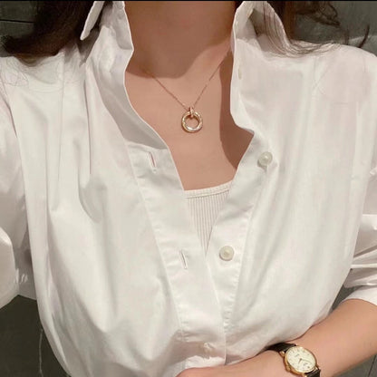 [LUXE] TRINITY MEDIUM  DIAMONDS NECKLACE